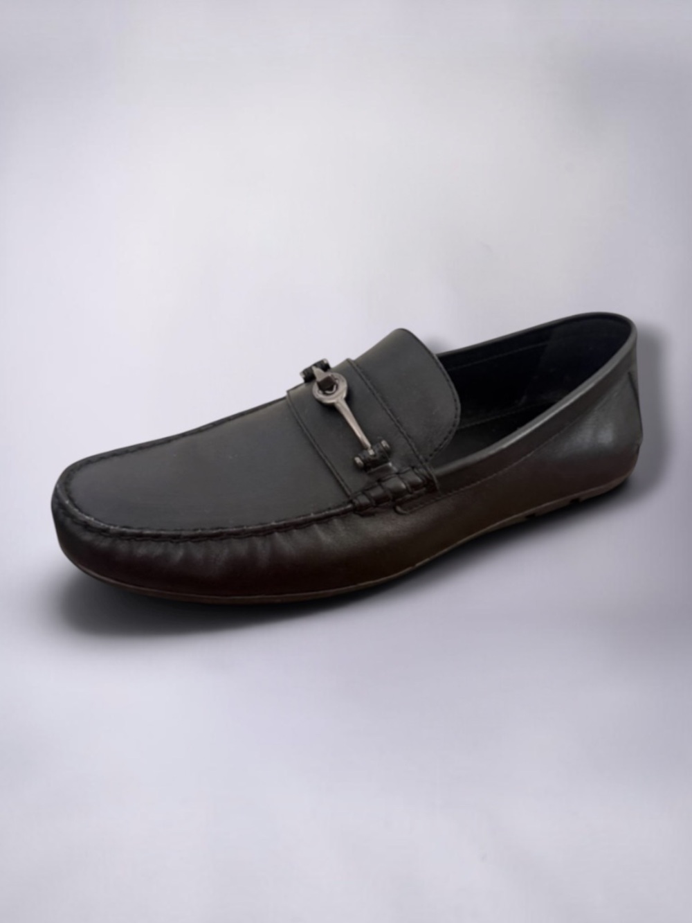 New! COACH Black Leather Mott Driver Mocs Loafer Size 10 D